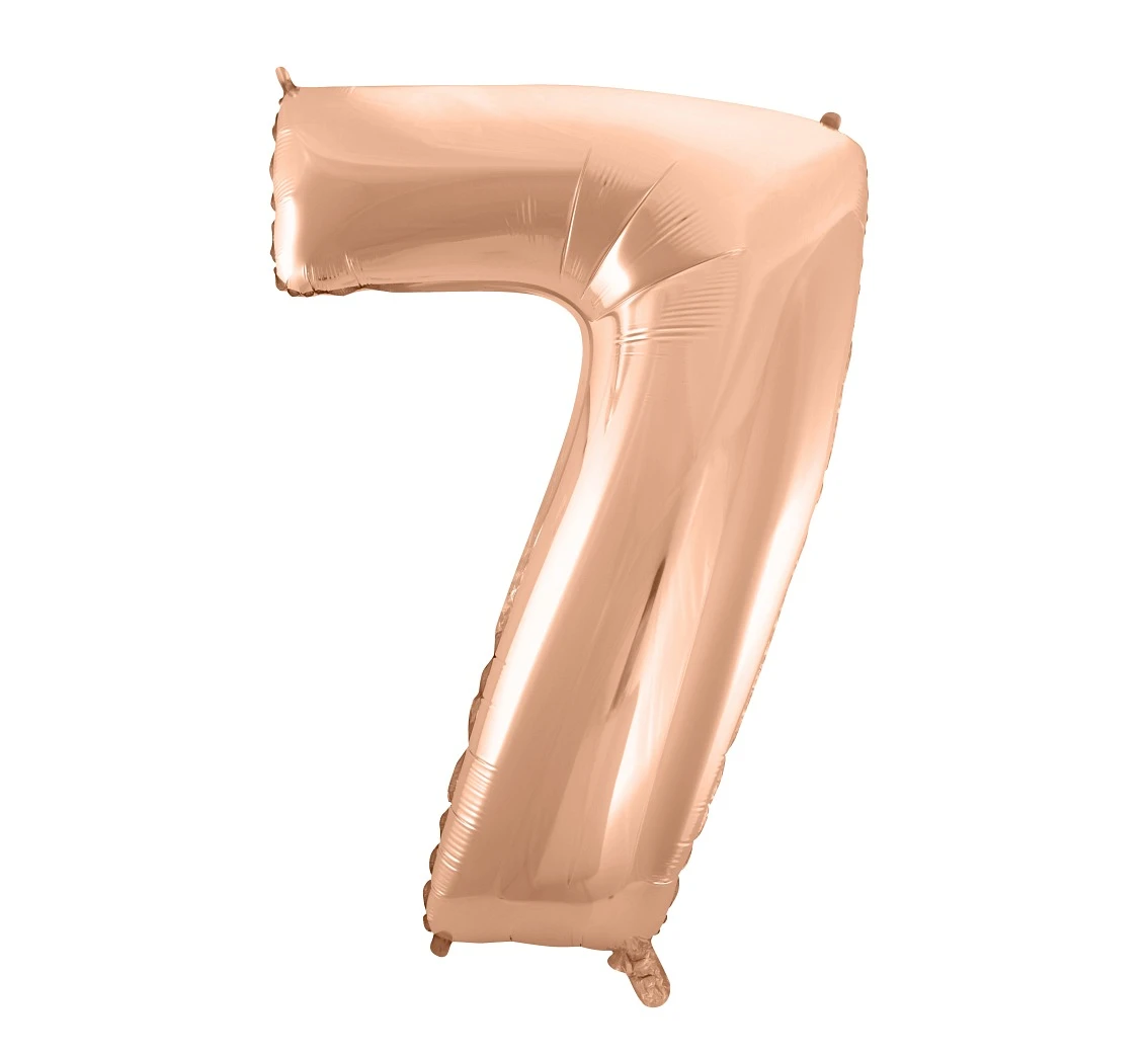 Balon foliowy B&C "Cyfra 7", różowo-złota, 92 cm KK
