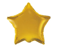 Balon foliowy B&C "Gwiazda", złota, matowa, 19"