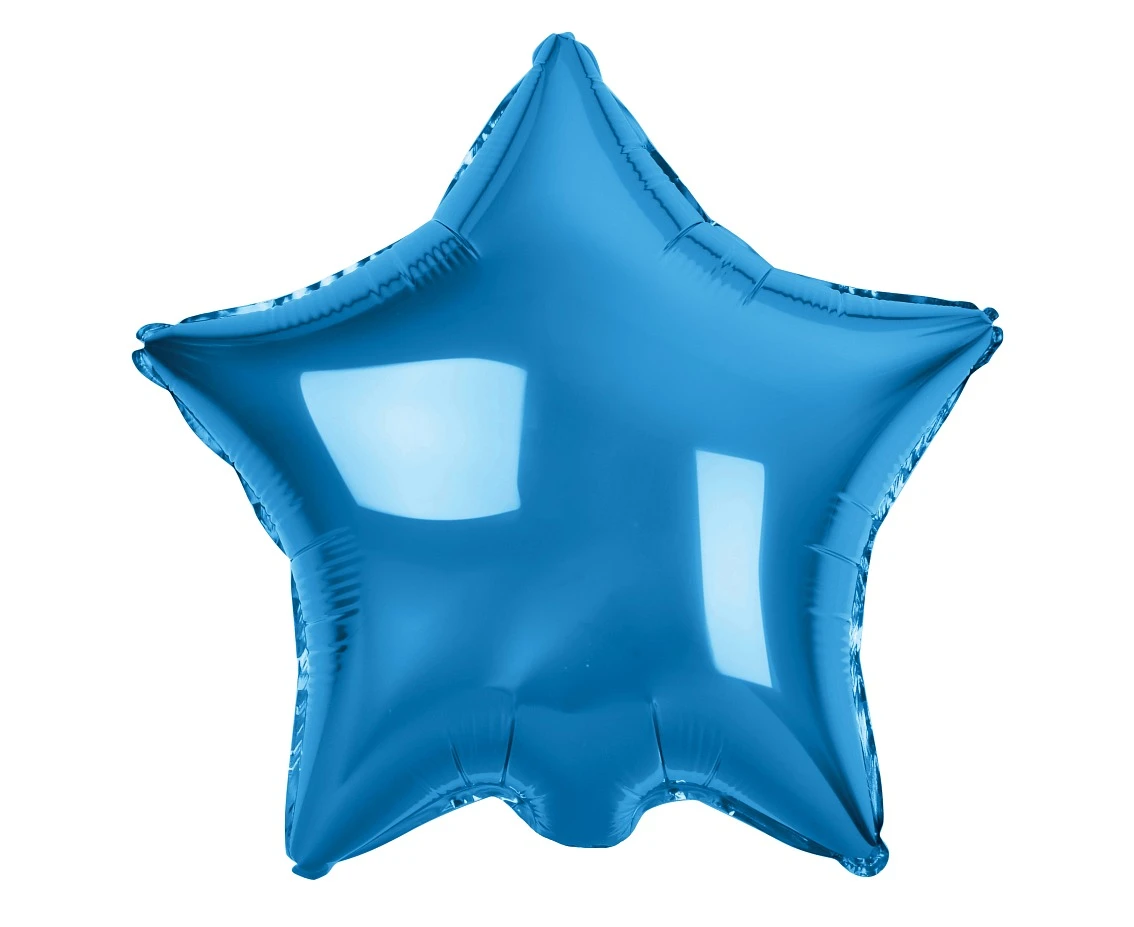 Balon foliowy "Gwiazda", niebieska, 19"