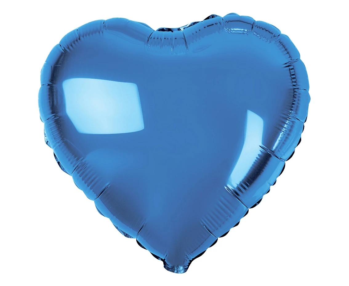 Balon foliowy "Serce", niebieskie, 18" KK
