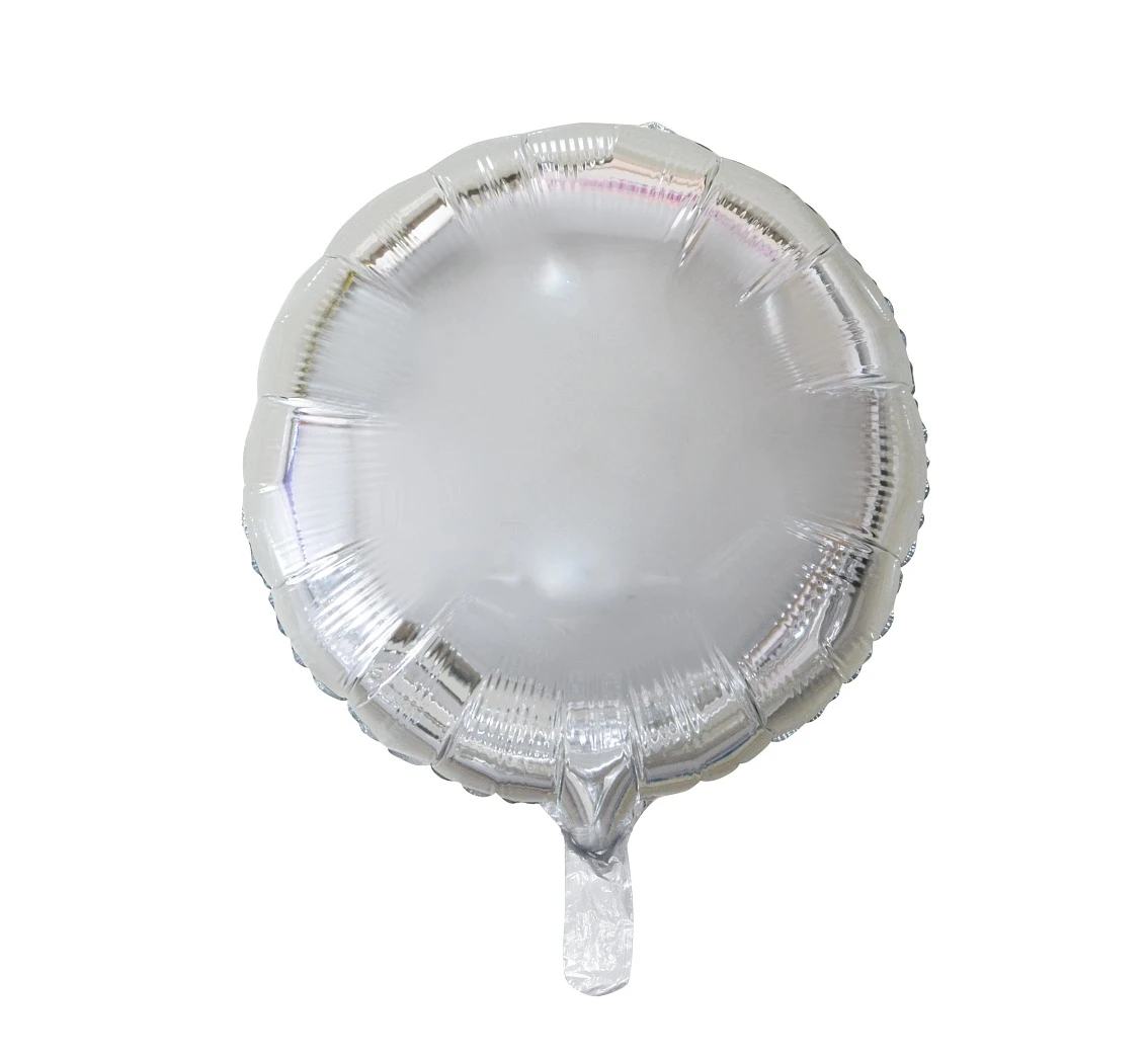 Balon foliowy "Okrągły", srebrny, 18" KK