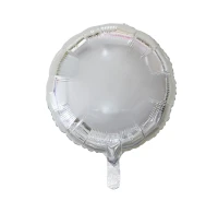 Balon foliowy "Okrągły", srebrny, 18" KK