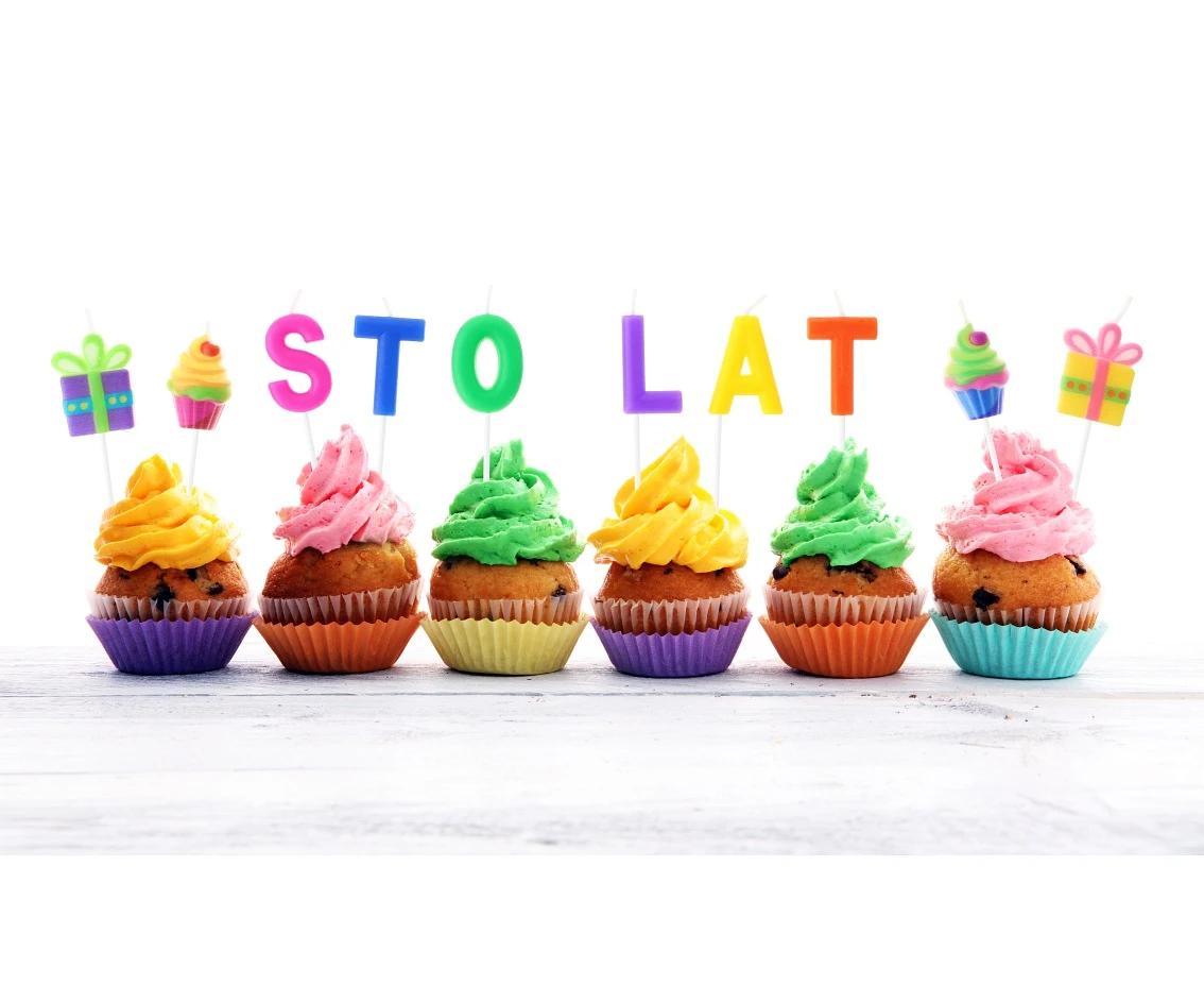Świeczki pikery "Sto Lat", 10 szt.