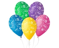 Balony Gemar 12", pastel premium "sto lat", kolorowe, 5szt.