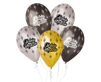Balony Gemar 12", premium w dniu urodzin, metalik, 6szt.