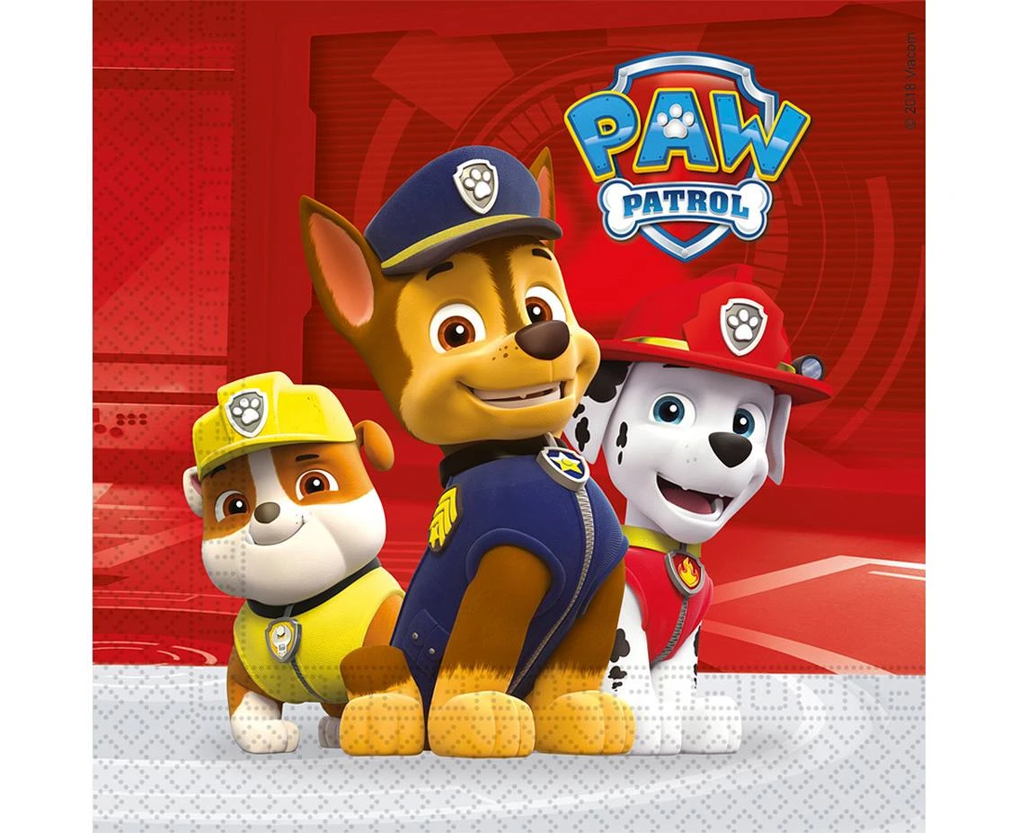 Serwetki papierowe Paw Patrol - Ready For Action, rozm. 33 x 33 cm, 20 szt. KK