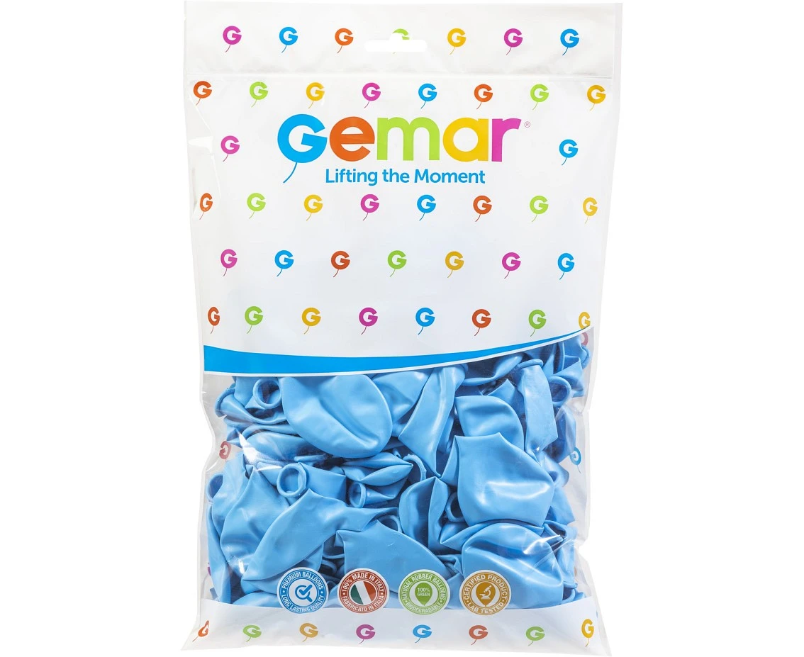 Balony Gemar 10", pastel baby blue macaron, 100szt.