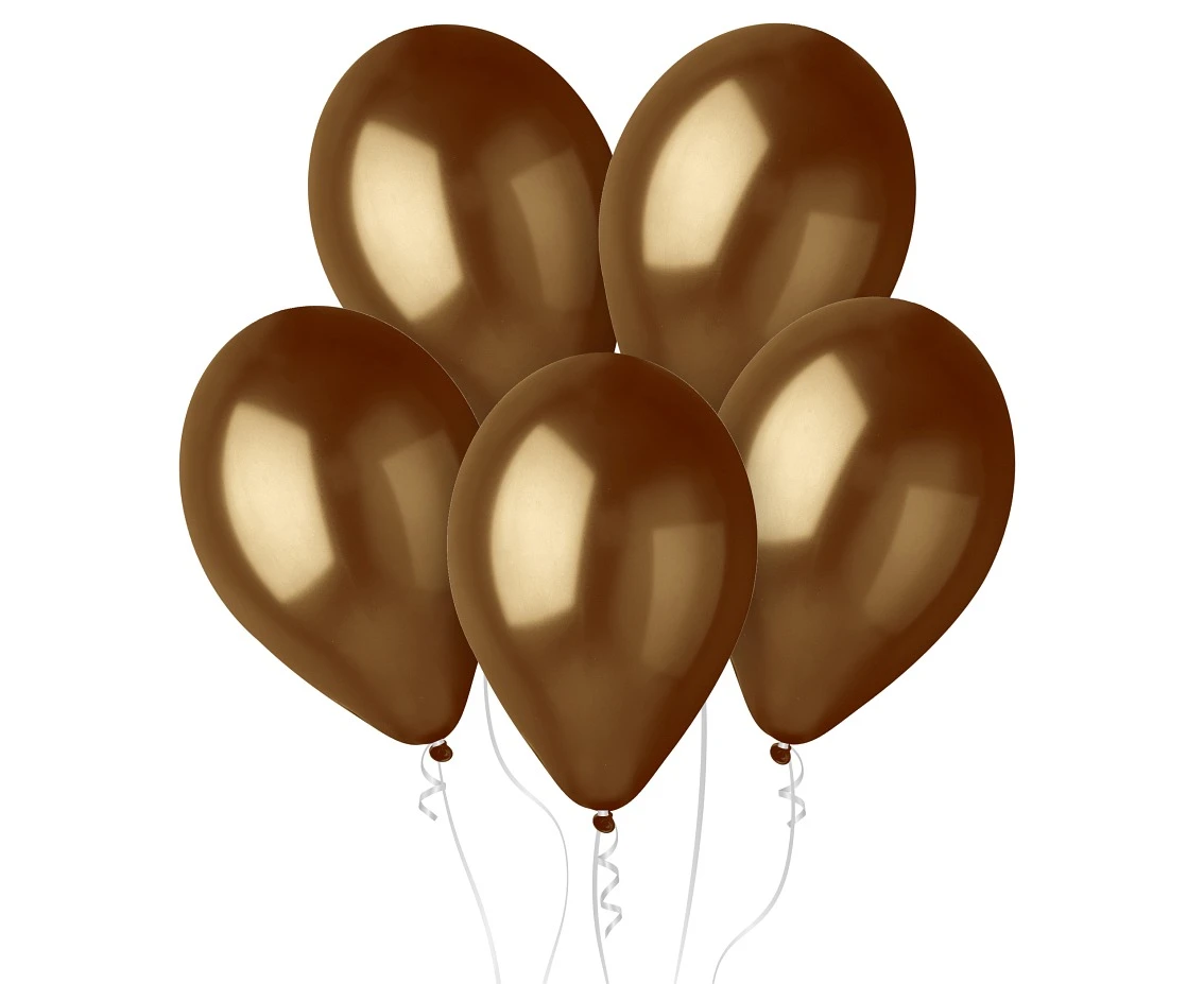 Balony Gemar 12", metalik brązowe, 100szt. KK