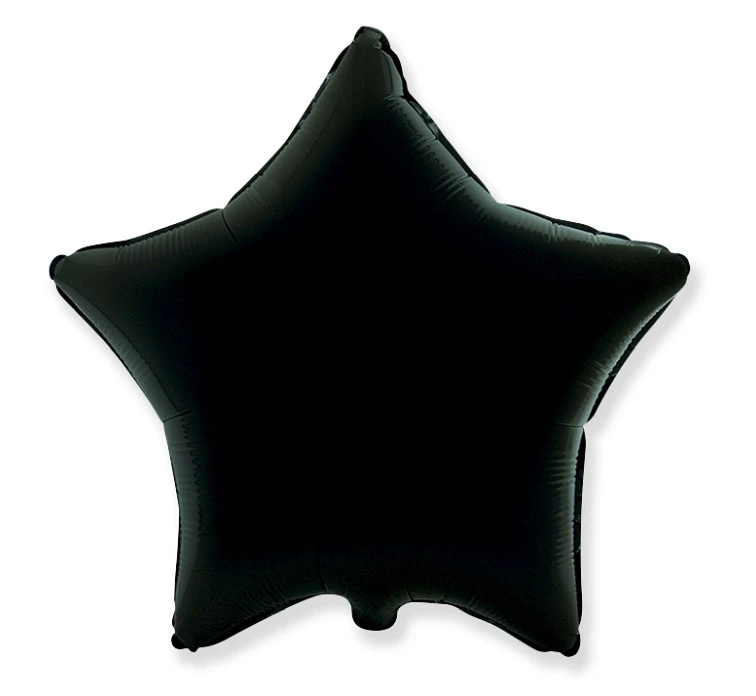 Balon foliowy 18" FX - Gwiazda (czarna), niepakowany