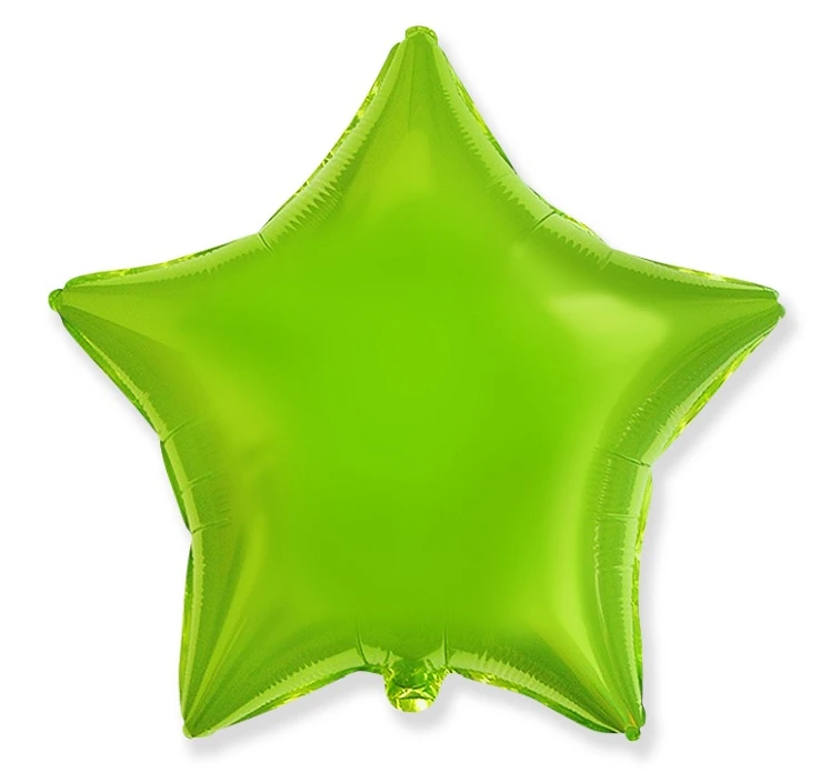 Balon foliowy 18" FX - Gwiazda (j. zielony), niepakowany KK