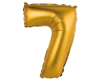Balon foliowy "Cyfra 7", złota, matowa, 35 cm KK