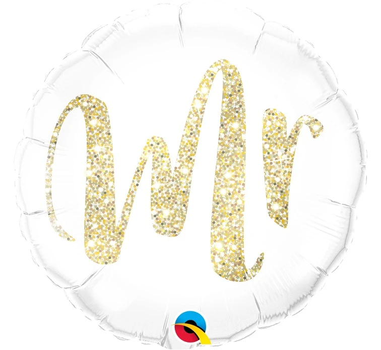 Balon foliowy 18" QL CIR - "MR złoty" KK
