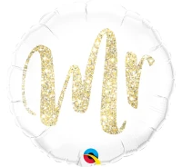 Balon foliowy 18" QL CIR - "MR złoty" KK