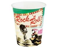 Kubeczki papierowe "Rock''''n Roll" 250ml, 6 szt. KK