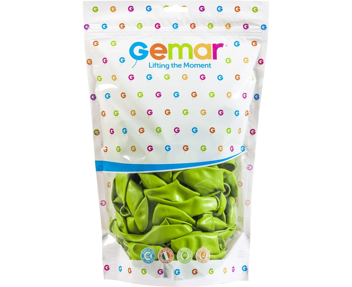 Balony Gemar 13", pastel pistacjowe, 50szt.
