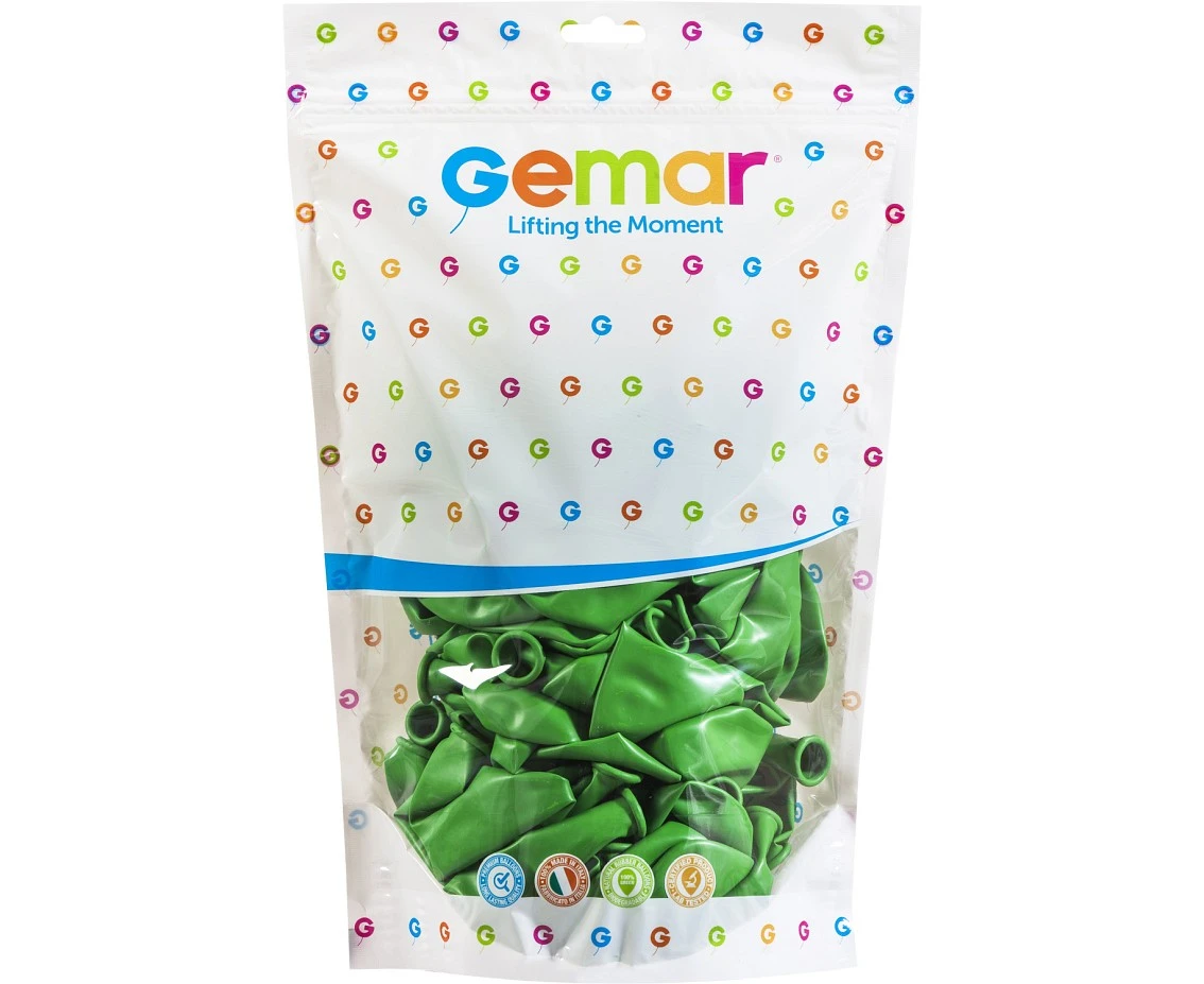 Balony Gemar 13", pastel zielone, 50szt.