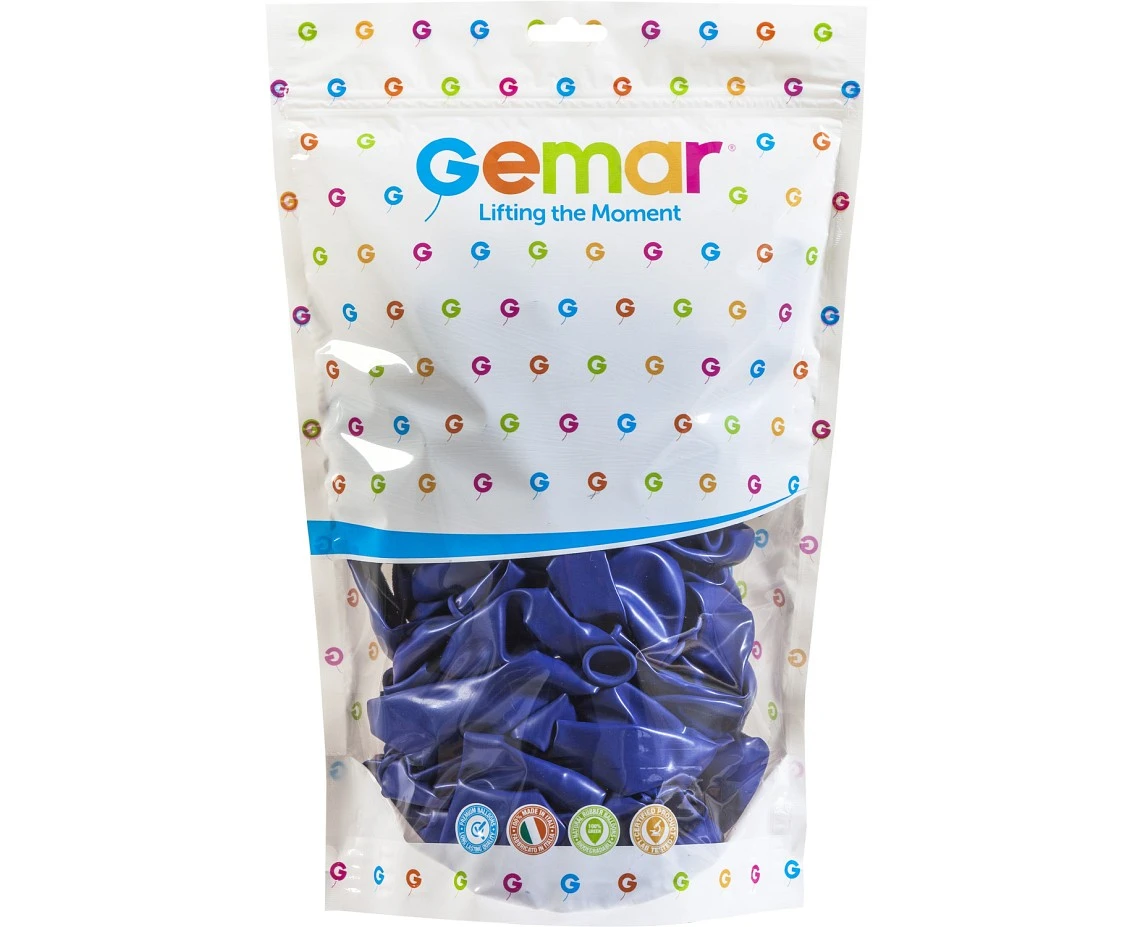 Balony Gemar 13", granatowe, 50szt.