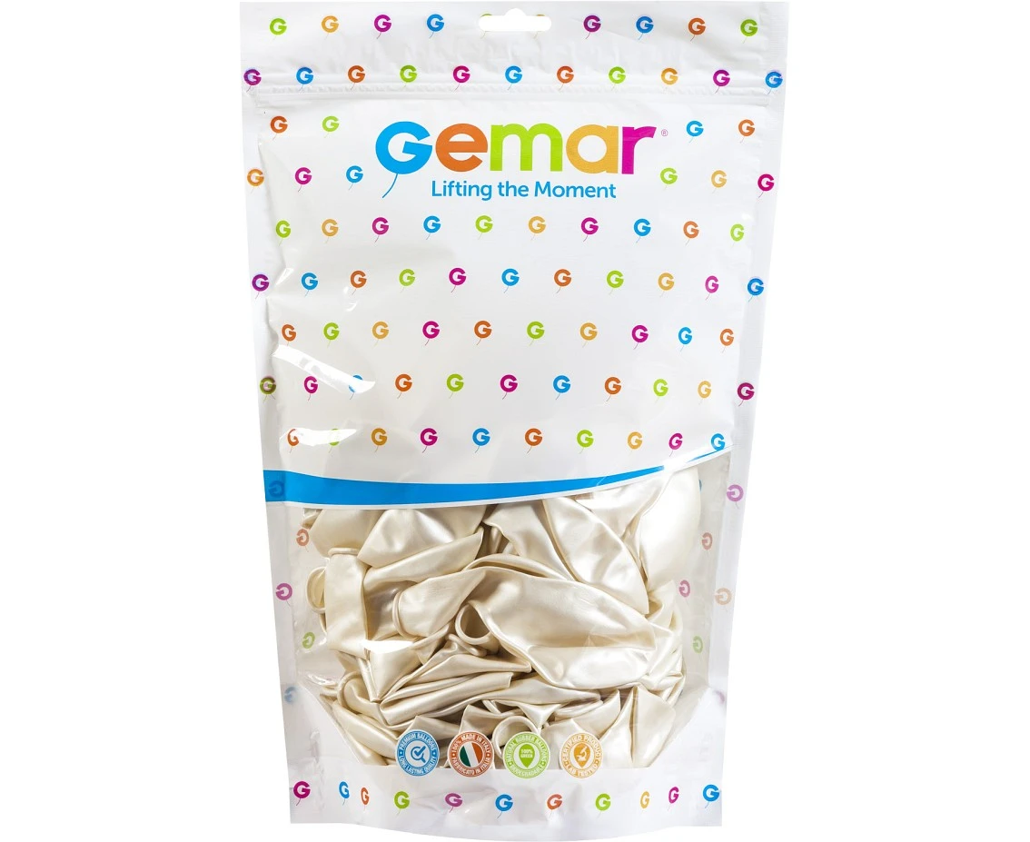 Balony Gemar 13", metalik perłowy, 50szt.