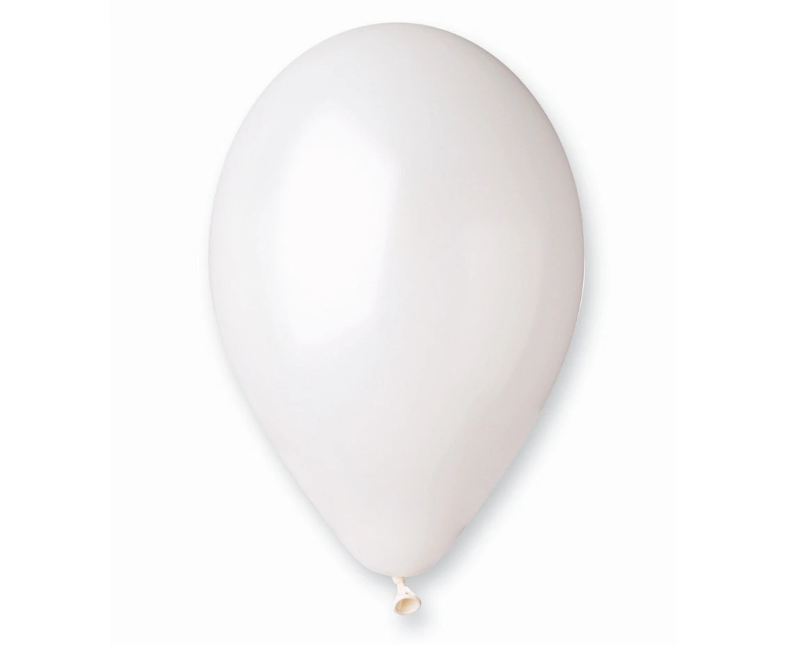 Balony Gemar 13", metalik perłowobiały, 50szt.