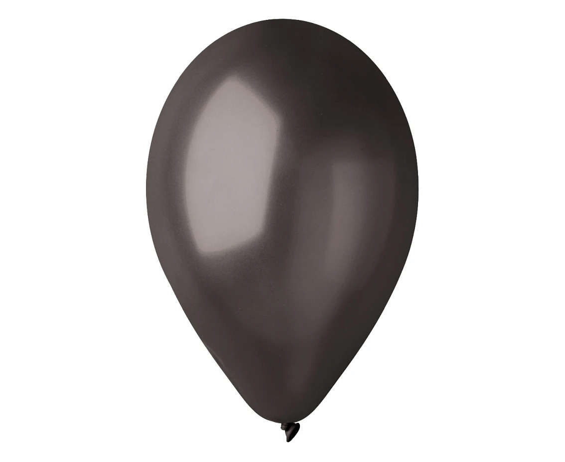 Balony Gemar 13", metalik czarne, 50szt.