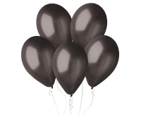 Balony Gemar 13", metalik czarne, 50szt.