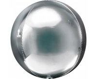 Balon foliowy 15" ORBZ -  kula srebrna (niepakowany) KK