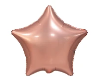 Balon foliowy "Gwiazda", matowa, różowo-złota, 19"