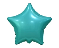 Balon foliowy "Gwiazda", matowa, turkusowa, 19" KK