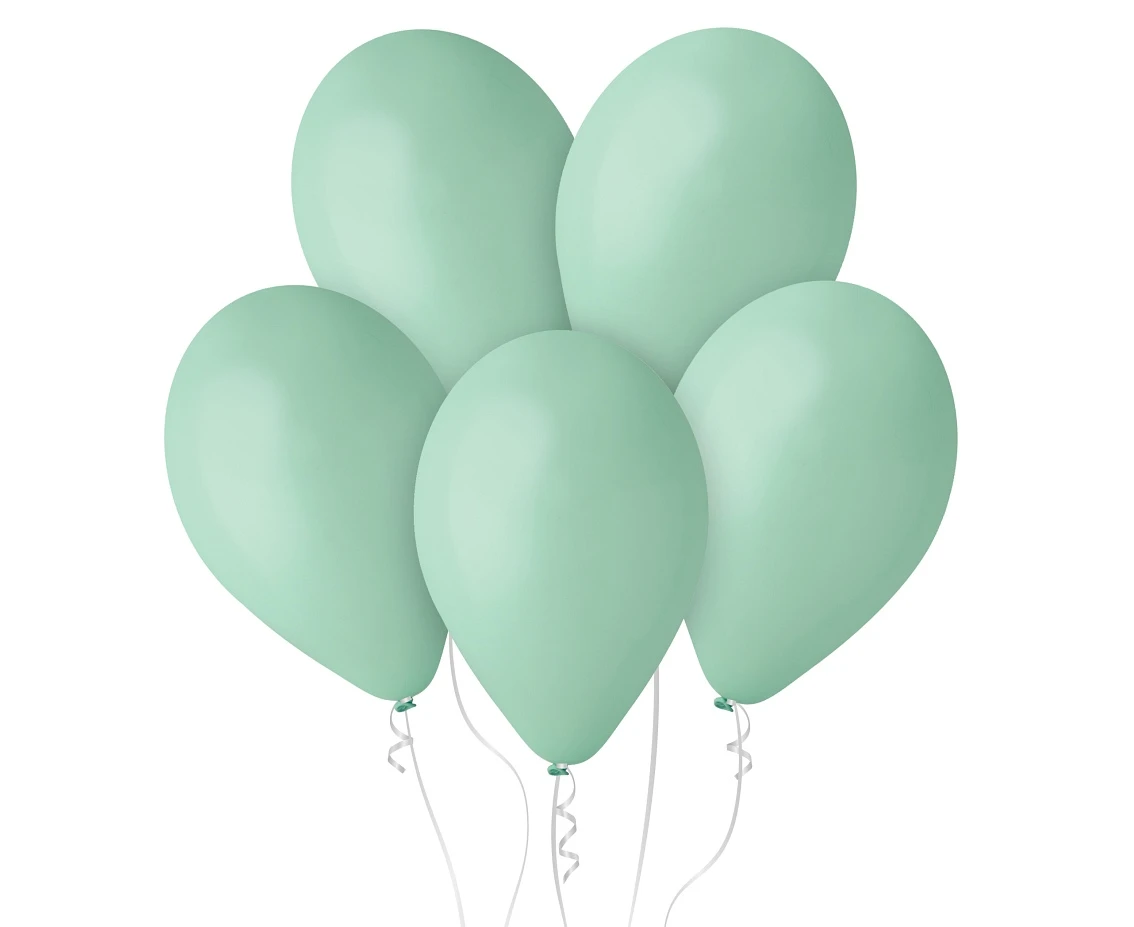 Balony Gemar 13", pastel turkusowozielone macaron, 50szt.