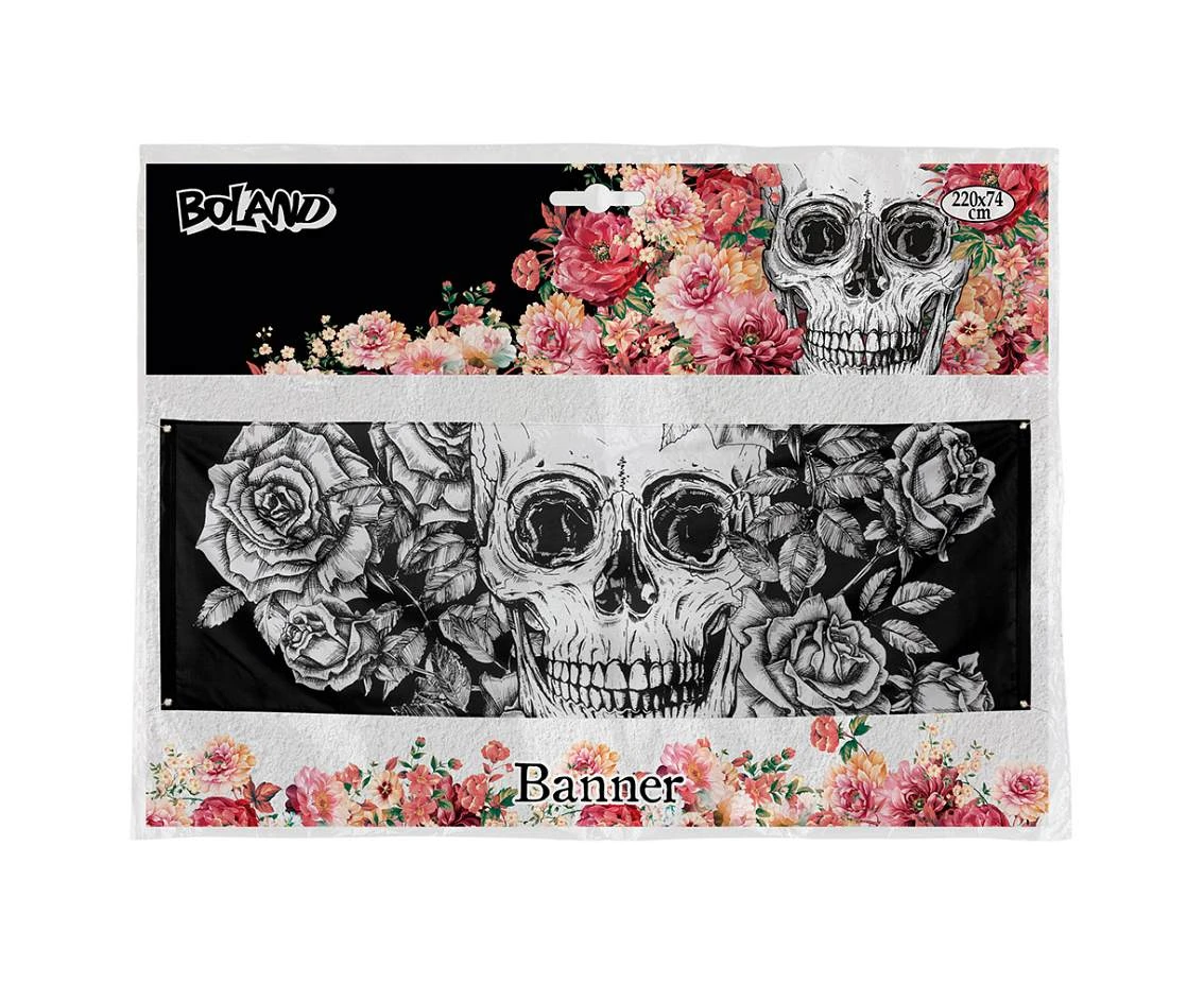 Banner CZASZKI - day of dead, 74 x 220 cm KK
