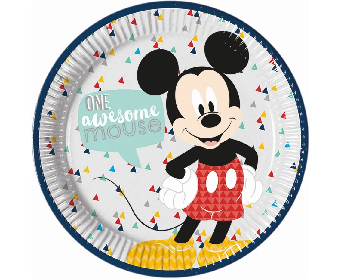 Talerzyki papierowe MICKEY AWESOME MOUSE, 23 cm, 8 szt. KK