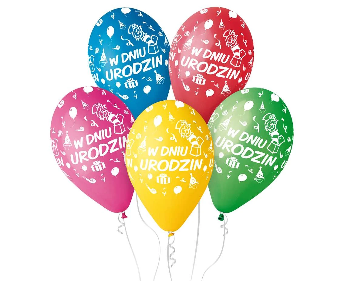 Balony Gemar 13", pastel premium hel w dniu urodzin, 5szt. KK