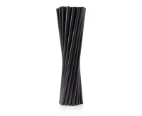 Rurki (słomki) BIO proste czarne 8x240mm/ 15 szt.
