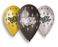 Balony Gemar 13", pastel premium hel wszystkiego najlepszego, 5szt. KK