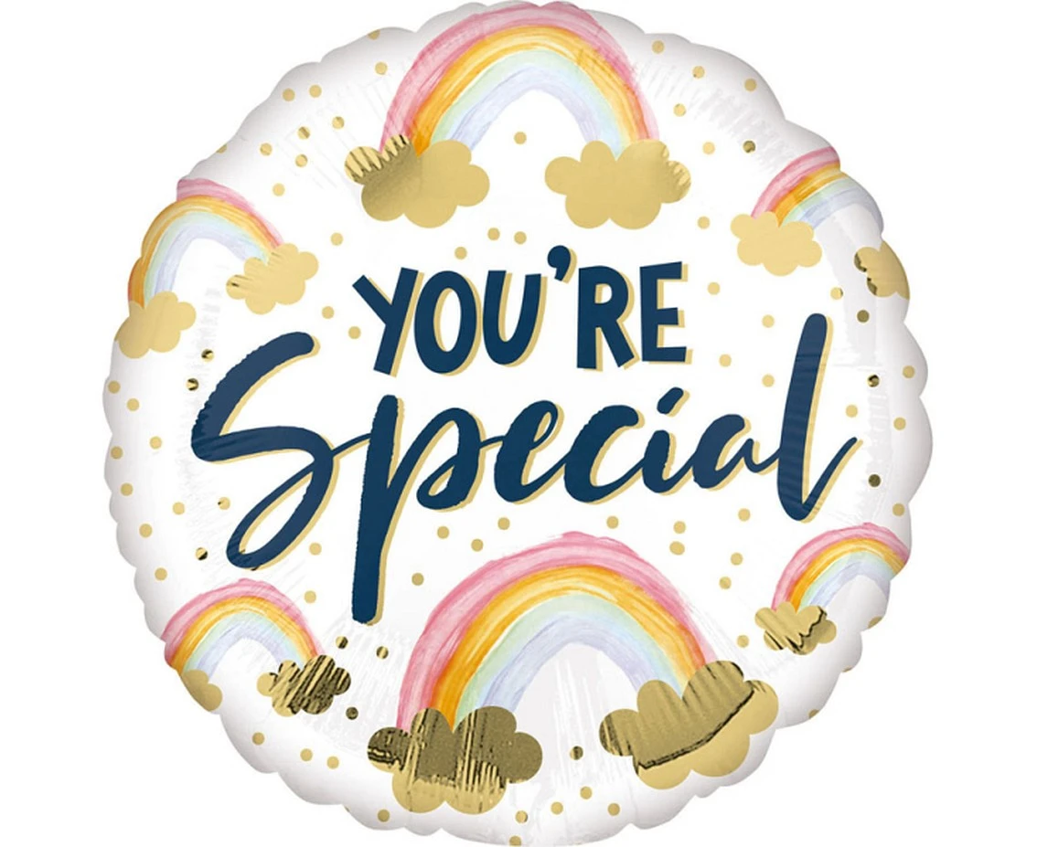 Balon foliowy 18" CIR "You''''re Special" malowane tęcze, zapakowany KK
