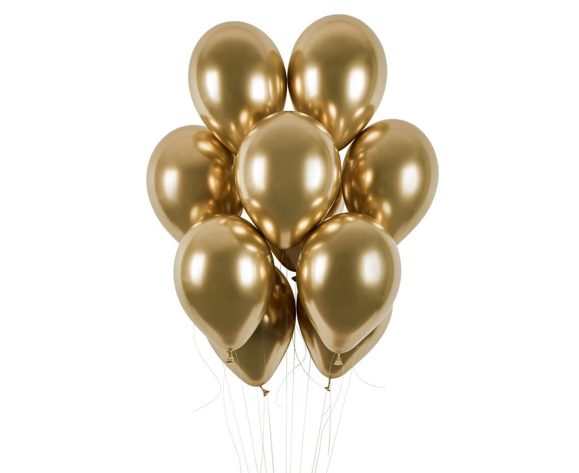 Balony Gemar 13", shiny złote, 50szt.