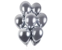 Balony Gemar 13", shiny srebrne, 50szt.