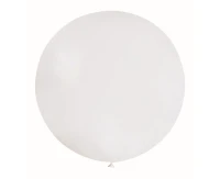 Balony Gemar, pastel kula 1.00m biała, 1szt.