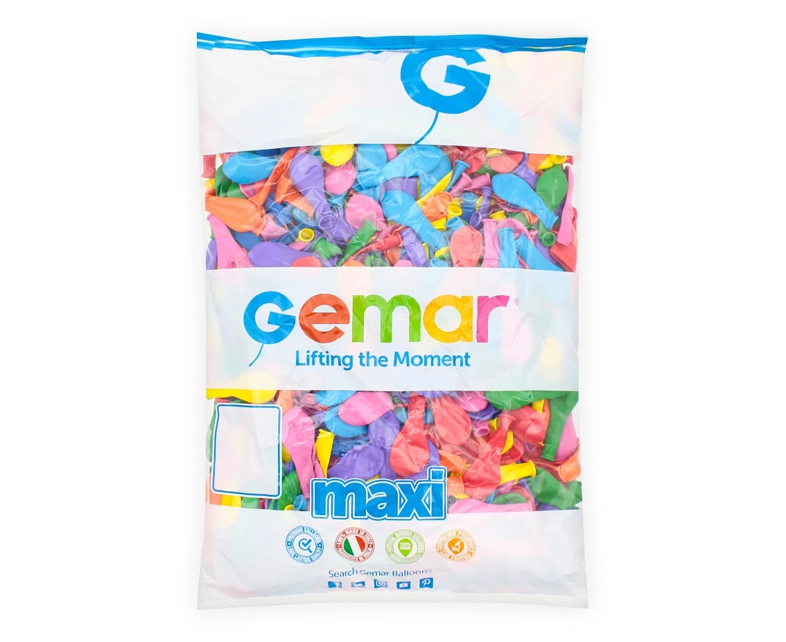 Balony Gemar 6", pastel mix, 1000szt. KK