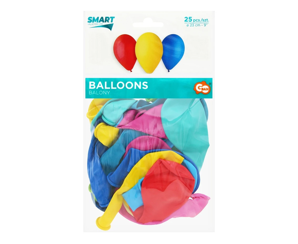 Balony Gemar 9",  pastel mix, 25szt.