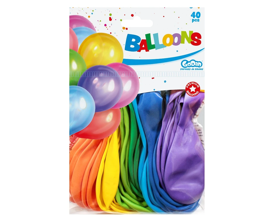 Balony Gemar 9",  pastel mix, 40szt.