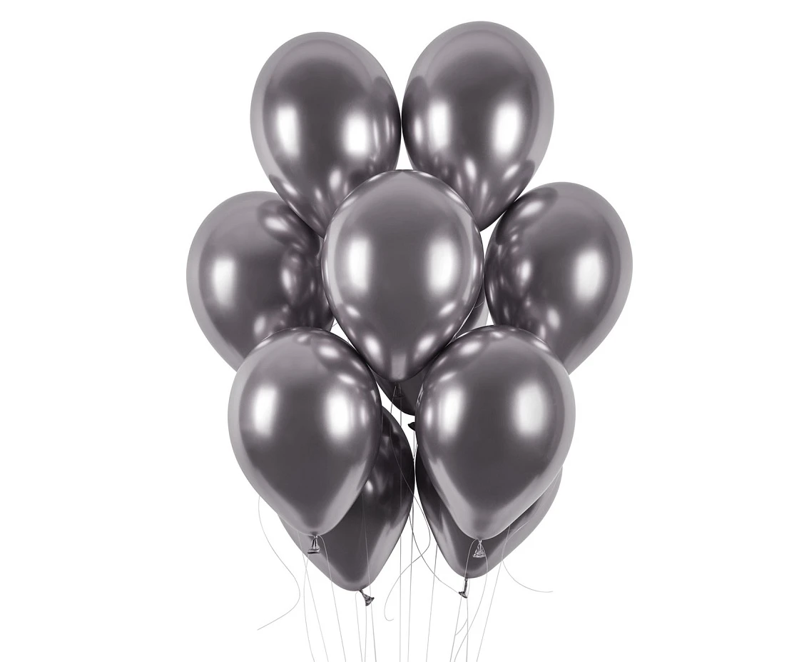 Balony Gemar 13", shiny grafitowe, 50szt.