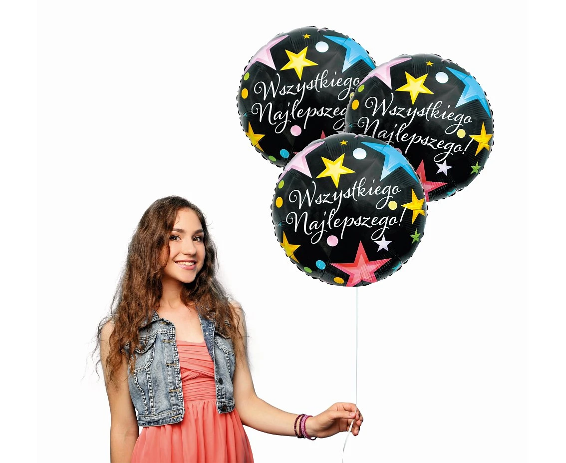 Balon foliowy Wszystkiego Najlepszego, 18" AA