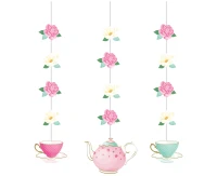 Dekoracja wisząca Floral Tea Party, 3 szt.