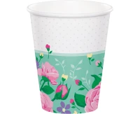 Kubeczki papierowe Floral Fairy Sparkle, 266 ml, 8 szt.