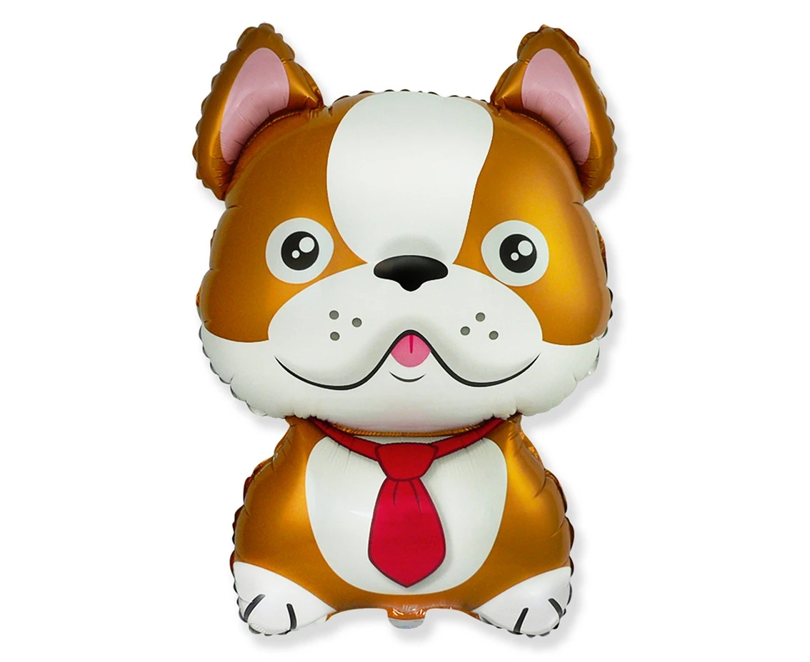 Balon foliowy 24"  FX - Pies Bulldog, brązowy, niepakowany