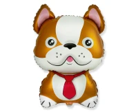 Balon foliowy 24"  FX - Pies Bulldog, brązowy, niepakowany