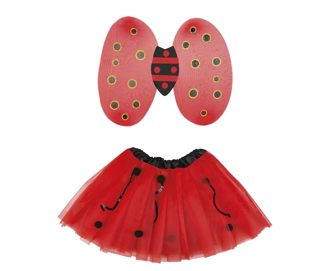 Zestaw dla dzieci  Biedronka, deluxe (skrzydła, tutu) KK