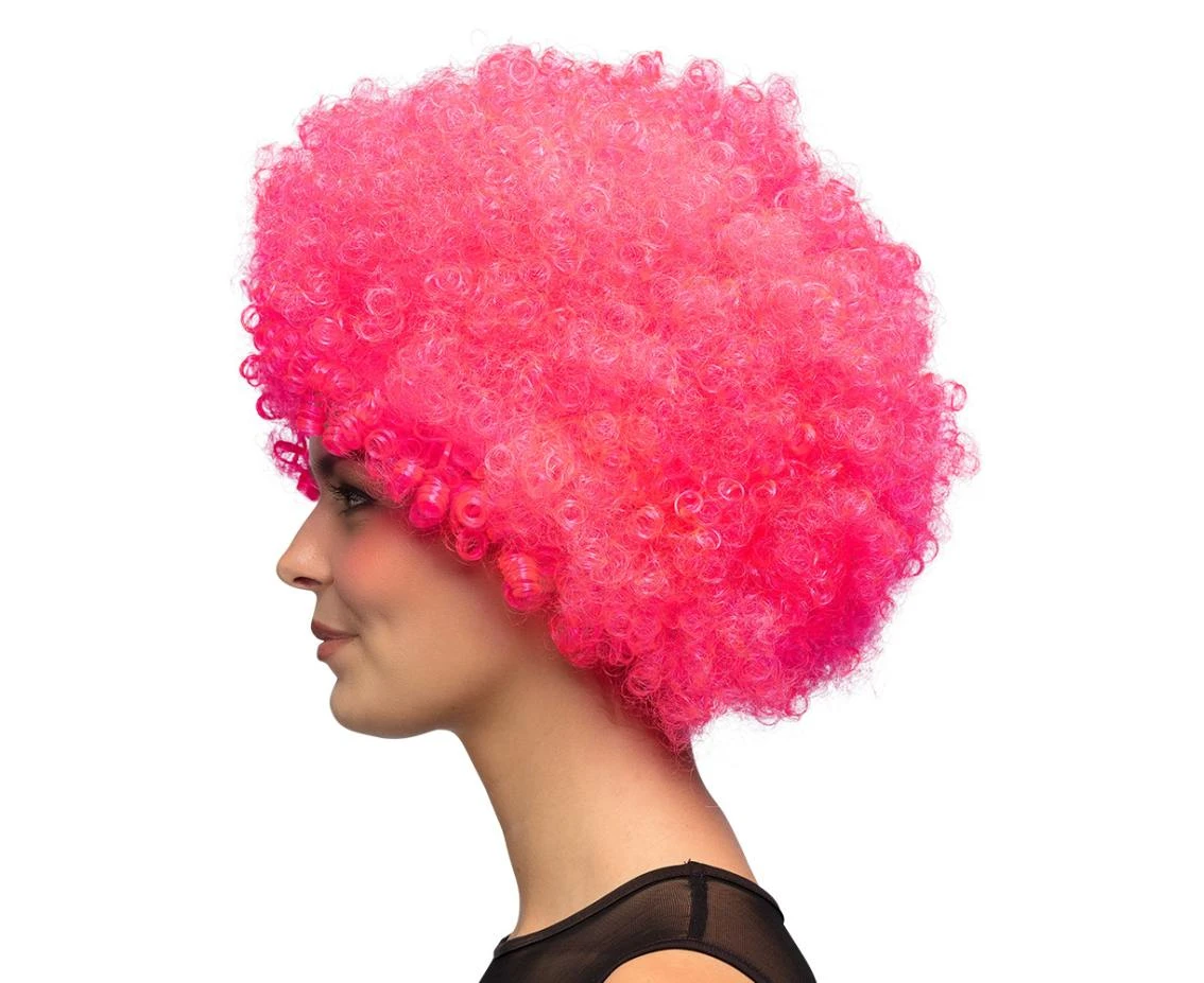 Peruka Afro, różowa