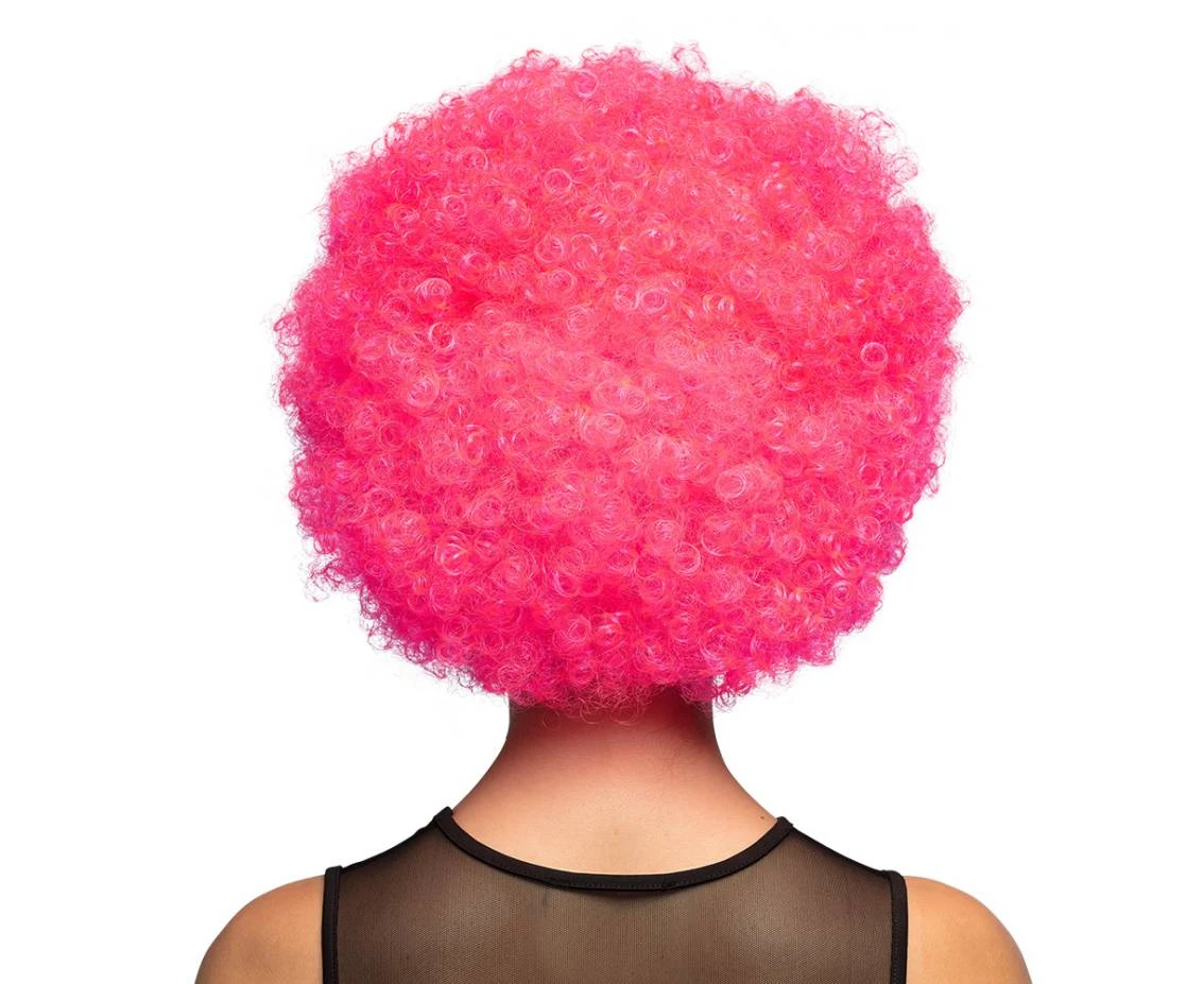 Peruka Afro, różowa
